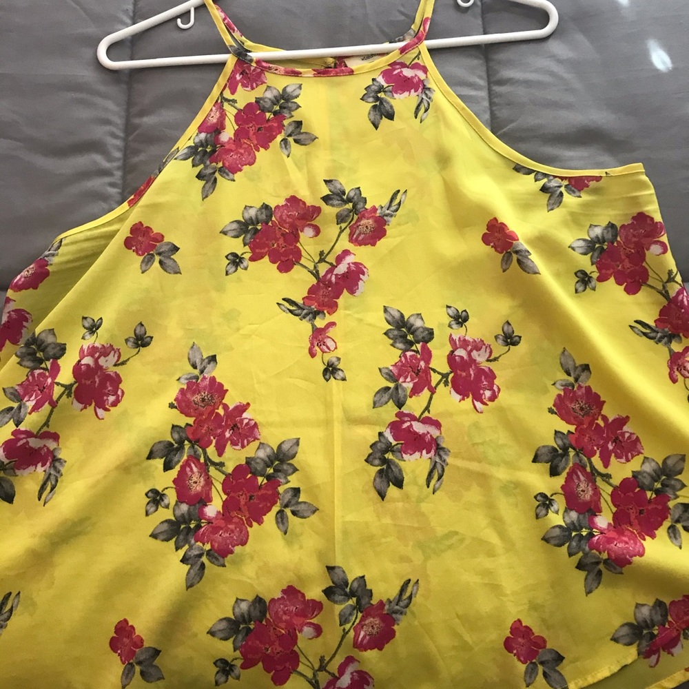 Yellow floral shirt